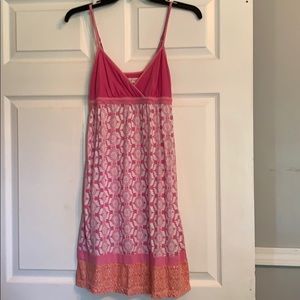 Pink and White Dress